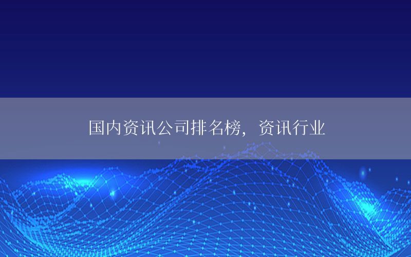 國內(nèi)資訊公司排名榜，資訊行業(yè)
