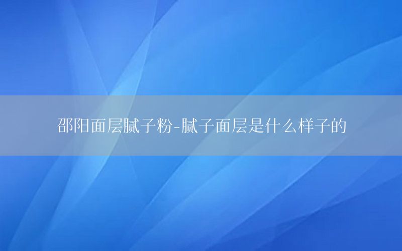 邵陽面層膩子粉-膩子面層是什么樣子的