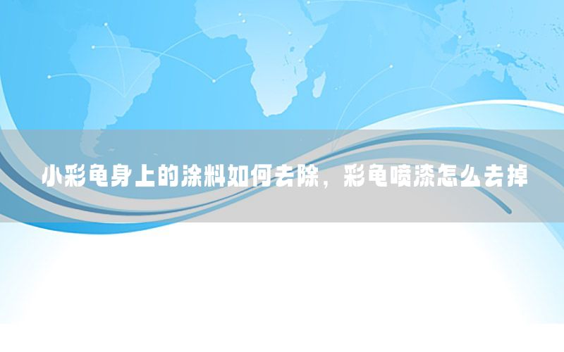 小彩龜身上的涂料如何去除，彩龜噴漆怎么去掉