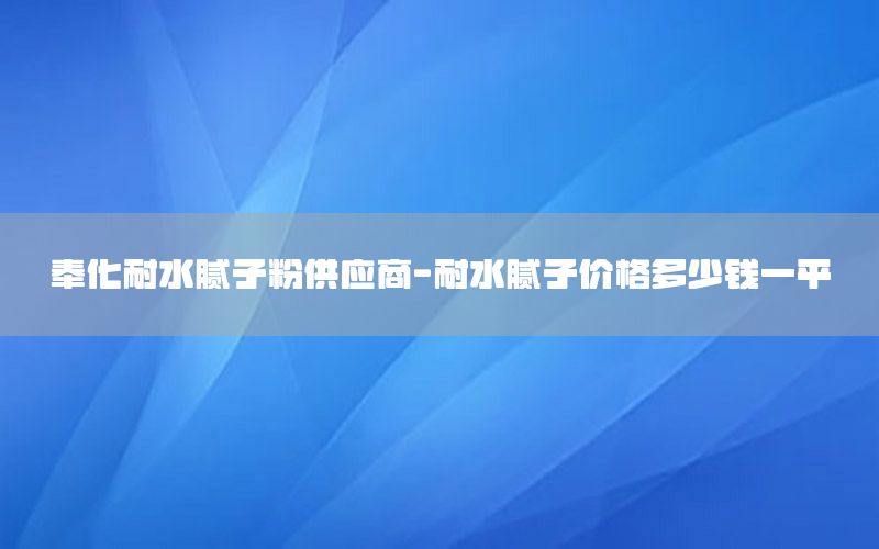 奉化耐水膩子粉供應(yīng)商-耐水膩子價格多少錢一平