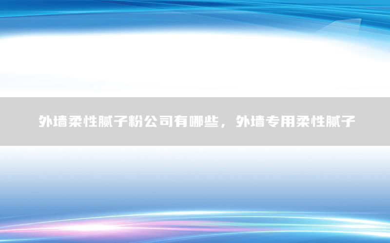 外墻柔性膩子粉公司有哪些，外墻專用柔性膩子